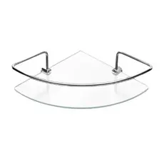 Porta Shampoo Box Suporte Prateleira Banheiro Canto Vidro