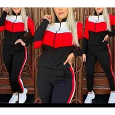 Conjunto Malha Crepe ziper com touca