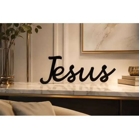 Palavra Jesus Decorativo – Palavra Minimalista, para Transformar Ambientes, letreiros.