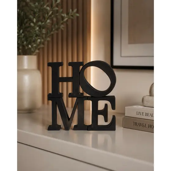 HOME Decor – Palavra Decorativa Moderna para Transformar Ambientes 10x10cm ✨