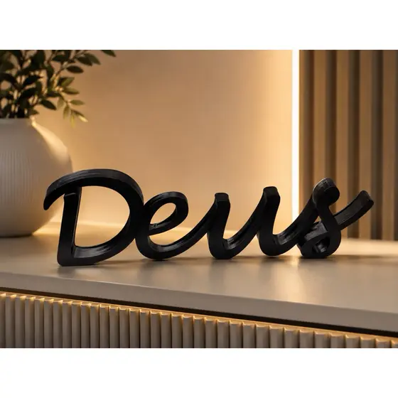 Palavra Decorativa Deus - Decoração Sala de Estar, presente.