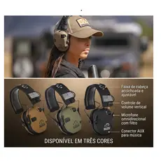 Fones De Ouvido Ativos De Tiro Proteção Auditiva Com Redução De Ruído Protetor Para Caçar Com Case LAY-W6