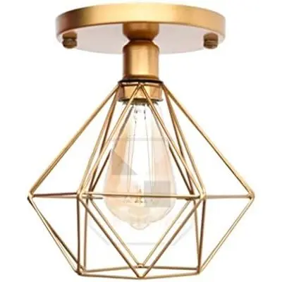 Lustre Teto Plafon Industrial Aramado Diamante Luminária pendente
