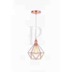 Pendente Aramado Diamante Luminária Lustre Teto Retrô Industrial
