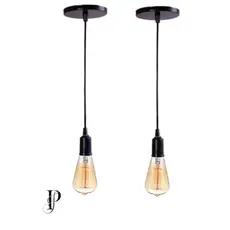 Kit 2 Pendente Fio Cabo Decorativo Retrô soquete E27 1M 110/220w