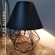 Abajur Pequeno luminária Com Aramado Retrô Ideal Para Quarto Diamante