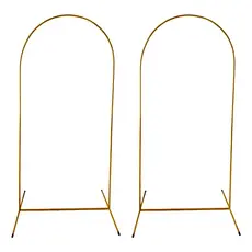 Kit 2 Arco Romano Picolé Desmontável Decoração Painel Festa, Aniversário e Eventos Dourado