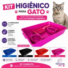 Kit para Gato | Kit Bandeja Higiênica para Gato | Caixa de Areia Sanitária para Gato.