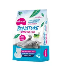Areia para gato biodegradável Bionature | Grãos Finos | Areia Higiênica 100% de Mandioca para gato
