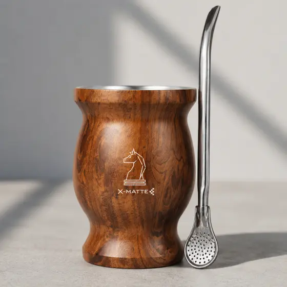 Cuia Térmica Mate Chimarrão Tererê De Aço Inox Copo Erva 240 ml X-MATTE