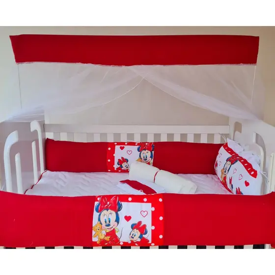 Kit Berço Minnie Vermelha