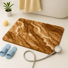 Tapete Rabbit Toque Pele De Coelho 80x50cm Antiderrapante e Macio Para Banheiro Com Alta Absorção