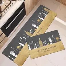 Kit Tapete Jogo Passadeira Belga Antiderrapante 02 Pçs Texfine