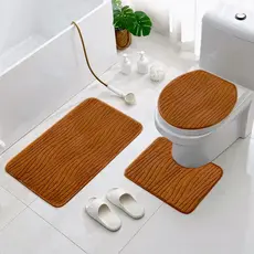 Jogo De Tapete Para Banheiro Luxo 3 Peças Antiderrapante Soft - Envio imediato!