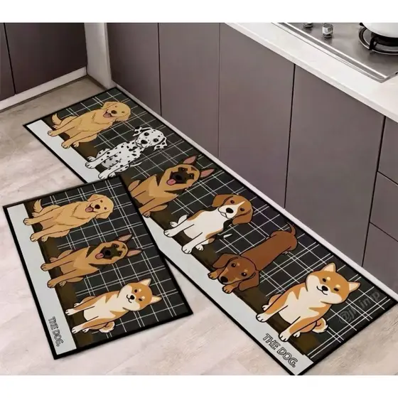 Kit Tapete Jogo Passadeira De Cozinha 02 Peças Gourmet..