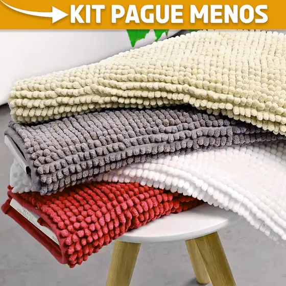 Tapete Macarrão Bolinha Para Box Banheiro 60x40cm Com Base Antiderrapante
