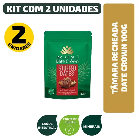 Kit Tâmara Recheada Date Crown 100G - 2 Unidades OFF VITAO