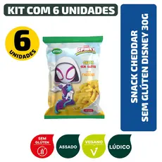 Kit Snack Cheddar Sem Glúten Disney 30G - 6 Unidades