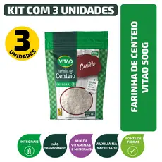 Kit Farinha De Centeio Vitao 500G - 3 Unidades