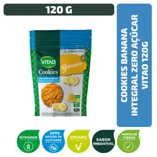 Cookies Banana Integral Zero Açúcar Vitao 120 g