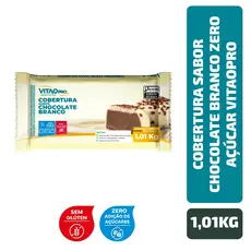 Cobertura Sabor Chocolate Branco Zero Açúcar VitaoPRO 1,01 Kg