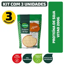 Kit Proteína De Soja Vitao 200G - 3 Unidades