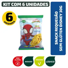 Kit Snack Requeijão Sem Glúten Disney 30G - 6 Unidades