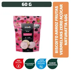 Biscoito Arroz Frutas Vermelhas Zero Açúcar Naturatta 60 g