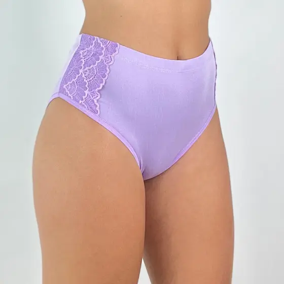 Kit Calcinhas Senhora Cós Alto Conforto Tangão Com Renda