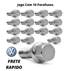 Jogo De 16 Parafusos Cromado Vw Gol G5 Saveiro Voyage