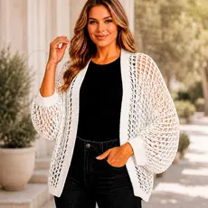 Capa Kimono Rendado Inverno Trico Elegante Único Plus Size Croche Estiloso