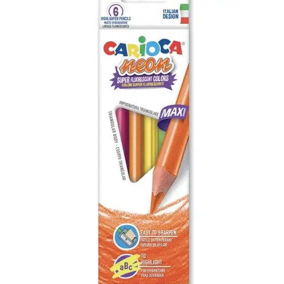 LAPIS DE COR TRIANG CX 06UN CARIOCA NEON   9735