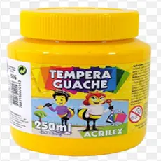 TINTA GUACHE 250ML AMARELO OURO 505 ACRILEX UN - 02025505