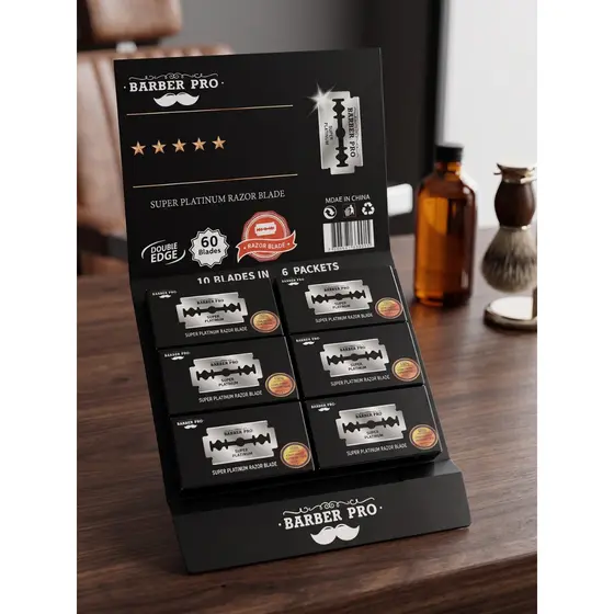 Cartela Lâmina BarberPRO Platinum C/ 60 und Profissional