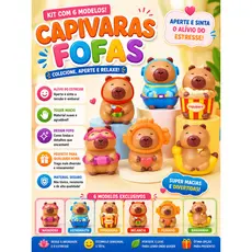 Capivara Skishy Fofa Anti Estresse TPR