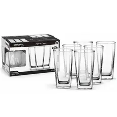 Jogo de Copos de Vidro Crystal 315ml Original Line 6 unidades