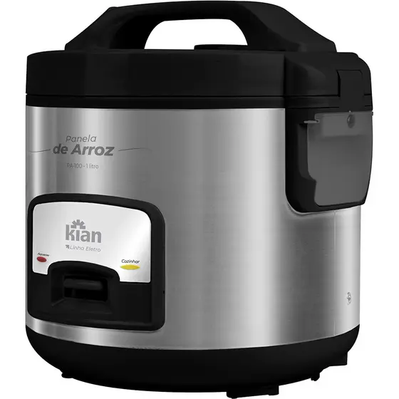 Panela De Arroz Elétrica 5 Xícaras 1L Kian PA100 Inox - 127V