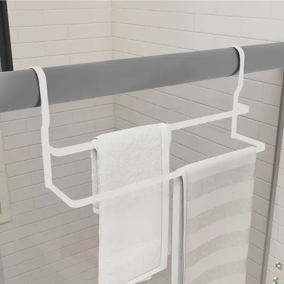 Suporte Para Toalhas Toalheiro de Box Banheiro 45cm Branco