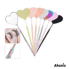 Ahania Espelho Para Extensão de Cílios de Precisão Pestanas Formato Coração Aço Inox Cores Sortidas