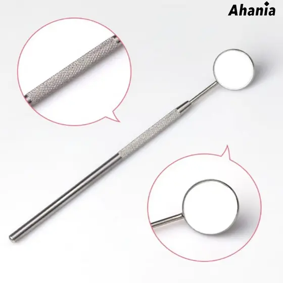 Ahania Espelho  De Aço Inox Para Precisão Extensão Alongamento de Cílio Profissional Formato Redondo