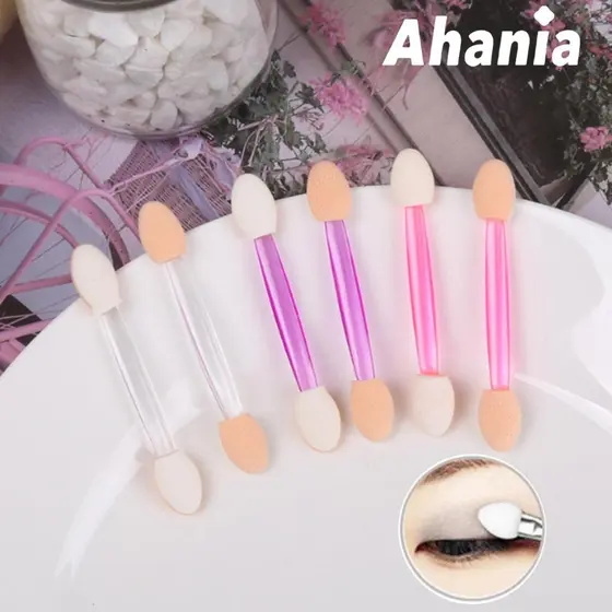 Ahania Kit 24 Aplicadores De Sombras Pincel De Maquiagem, Descartável, Dupla Face