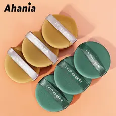 Ahania Kit 6 Esponjas De Almofadadas De Ar Para Base Pó de Maquiagem Formato Redondo E Gota Puffs Lavável Reutilizável Macio Pelúcia