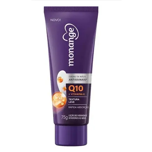 Creme Hidratante Monange Para Maos Anti- Idade Q10 Vitamina E Com 75Gr