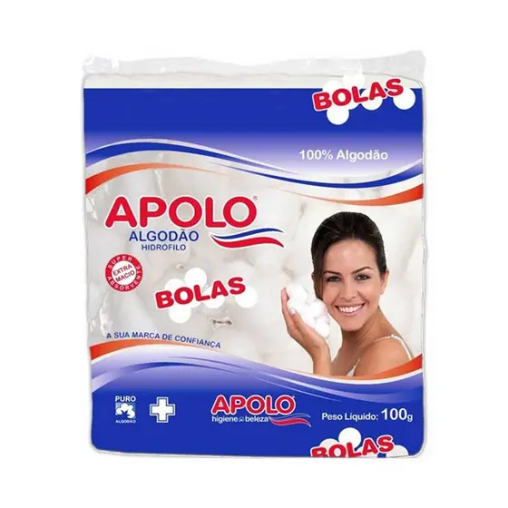 Algodão Bolas Apolo 100 Gramas