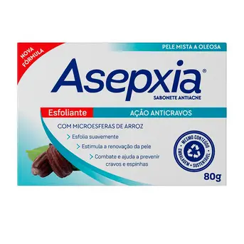 Sabonete em Barra Asepxia Esfoliante Ação Anticravos 80g