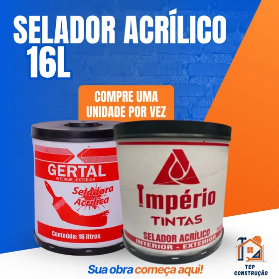 Selador Acrilico Interno e Externo 16L - Império | Gertal Parede Branco