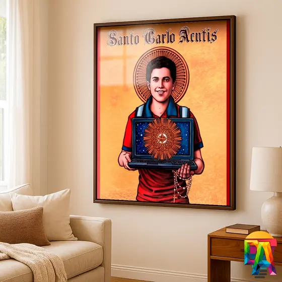 Quadro Católico Santo Carlo Acutis Religioso – Decoração de Fé
