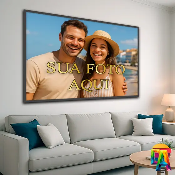 Quadro Decorativo Personalizado 90x70 Transforme Sua Foto em Uma Obra de Arte e Eternize Momentos