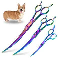 8,5 polegadas Tesoura tosa para pet, tesoura curva para cães, tesoura para animais