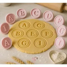 Carimbos Letras Alfabeto - 26 letras Para Biscuit Confeitaria